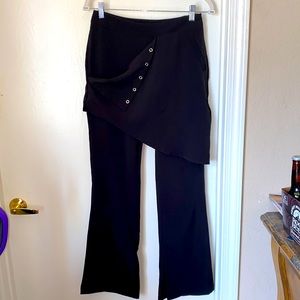 Overskirt split-hem pant